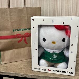 {BRAND NEW🎀} Starbucks x Hello Kitty Collab Plush with Green Apron